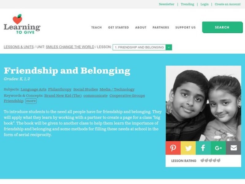 Friendship and Belonging Lesson Plan