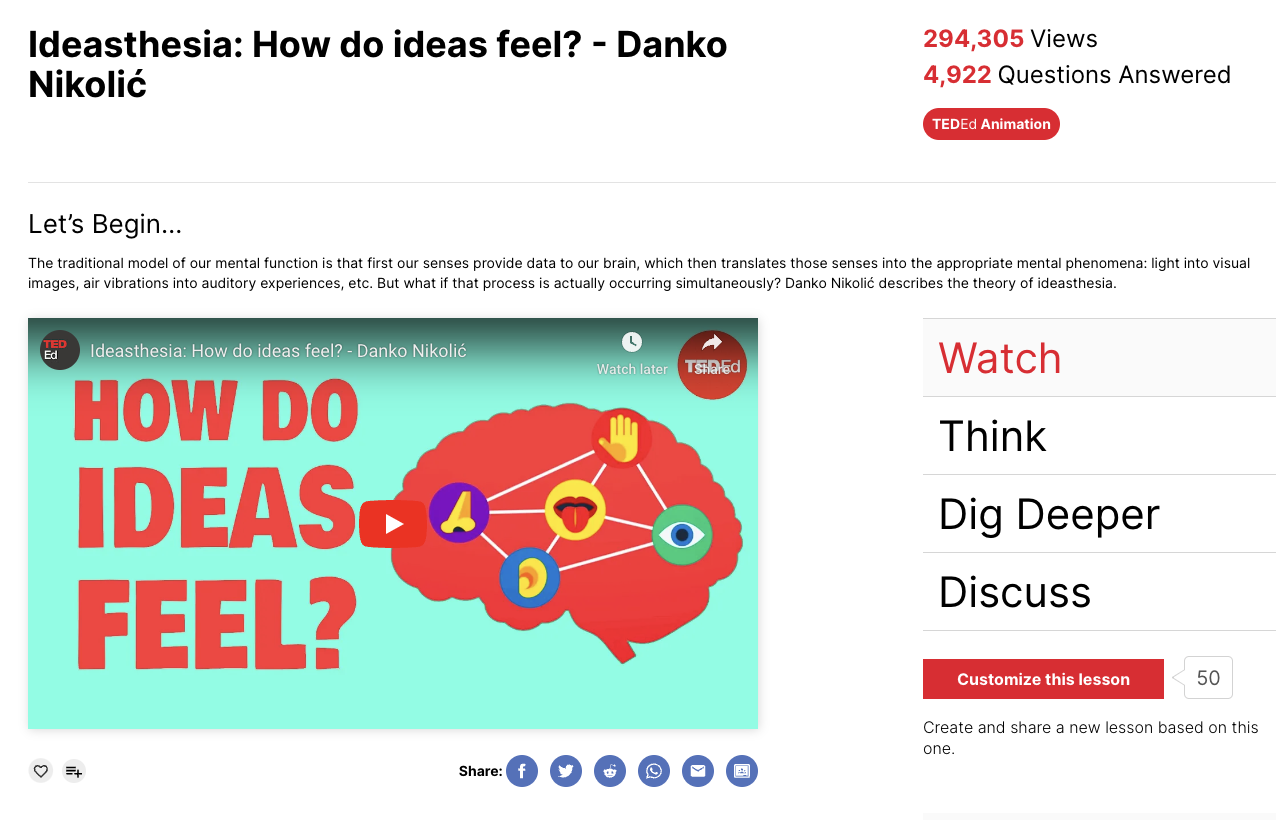 Ideasthesia: How Do Ideas Feel? Instructional Video