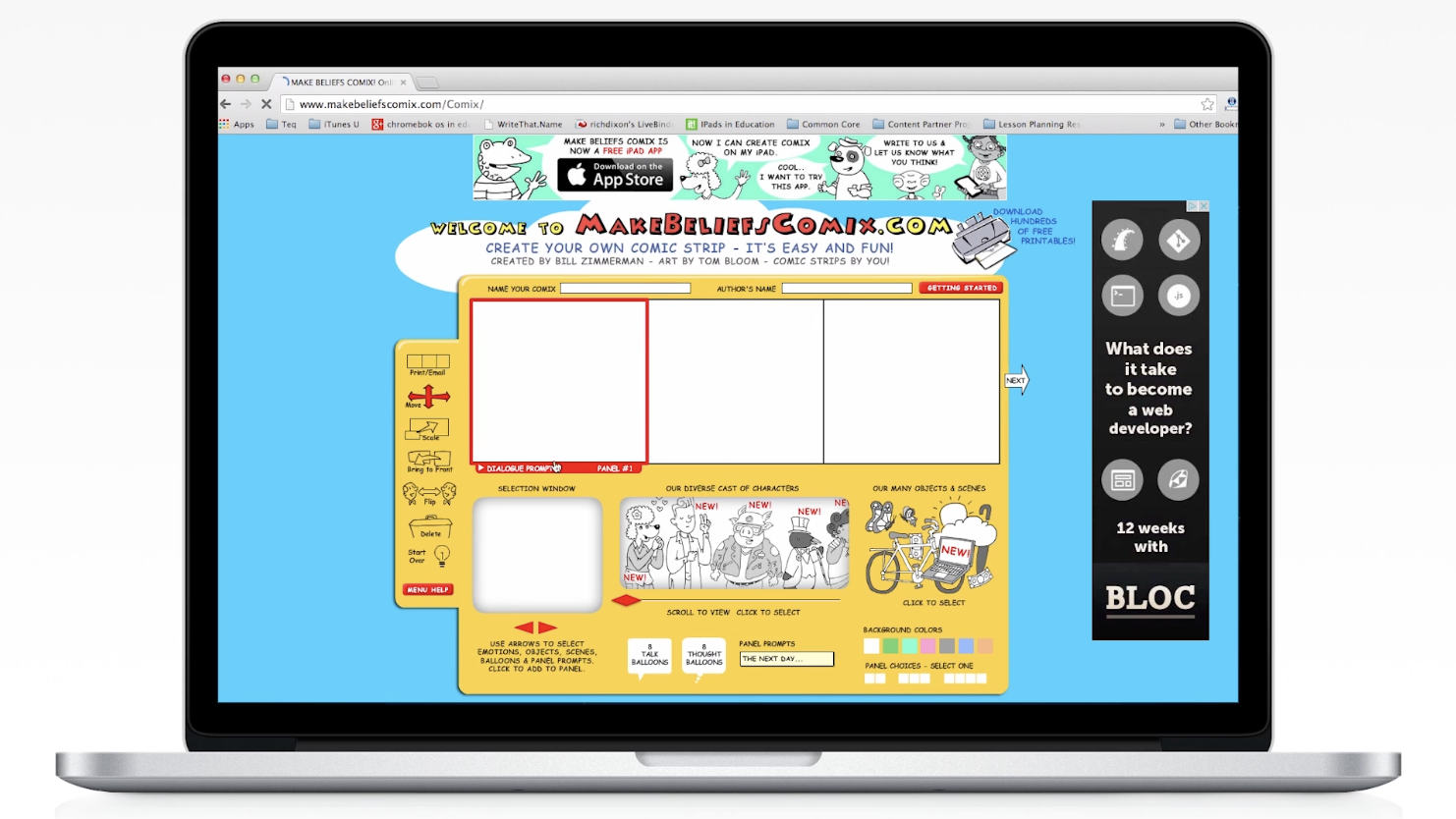 EdTech Tuesday: Make Beliefs Comix Instructional Video