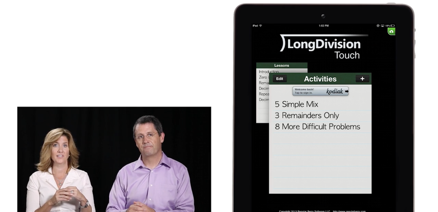 EdTech Tuesday: Long Division Touch Instructional Video