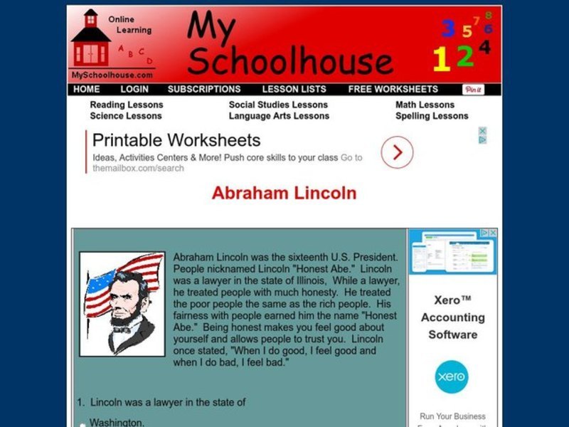 Abraham Lincoln Interactive