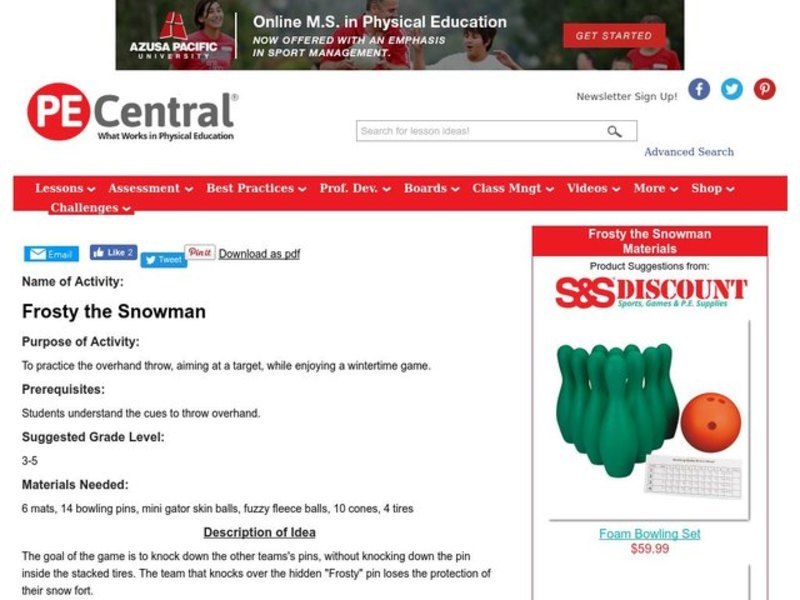 Frosty the Snowman Lesson Plan