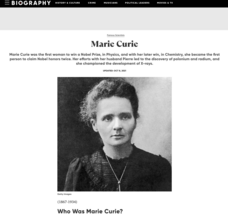 Marie Curie Biography Instructional Video