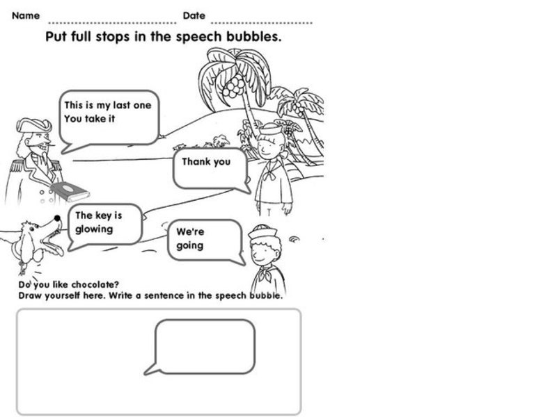 Full Stops Worksheet