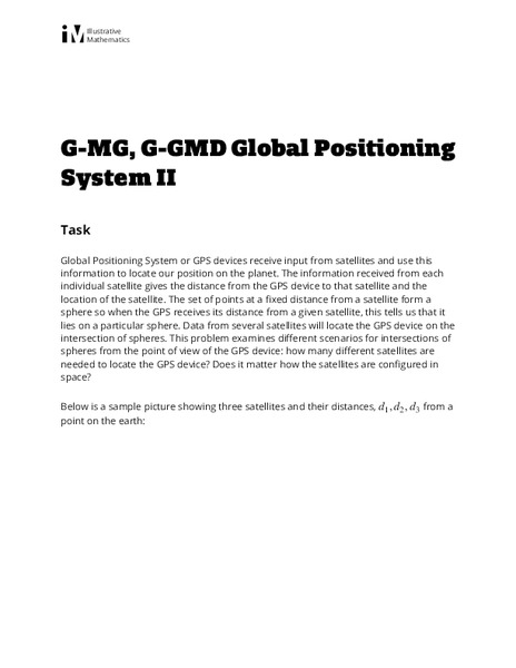 Global Positioning System II Activity