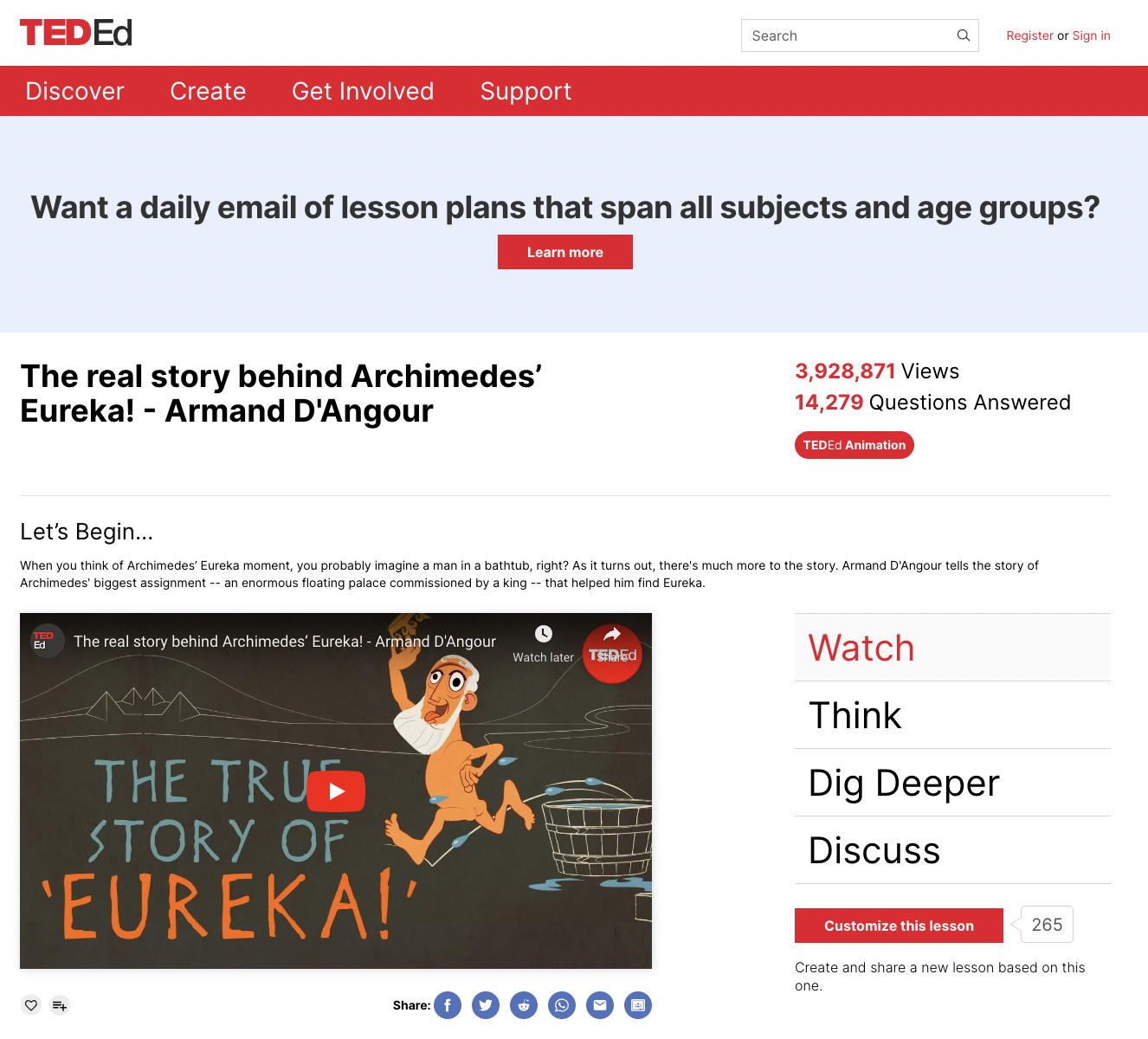 The Real Story Behind Archimedes' Eureka! Instructional Video