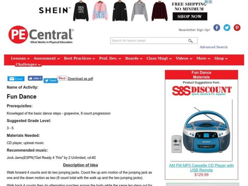 Fun Dance Lesson Plan