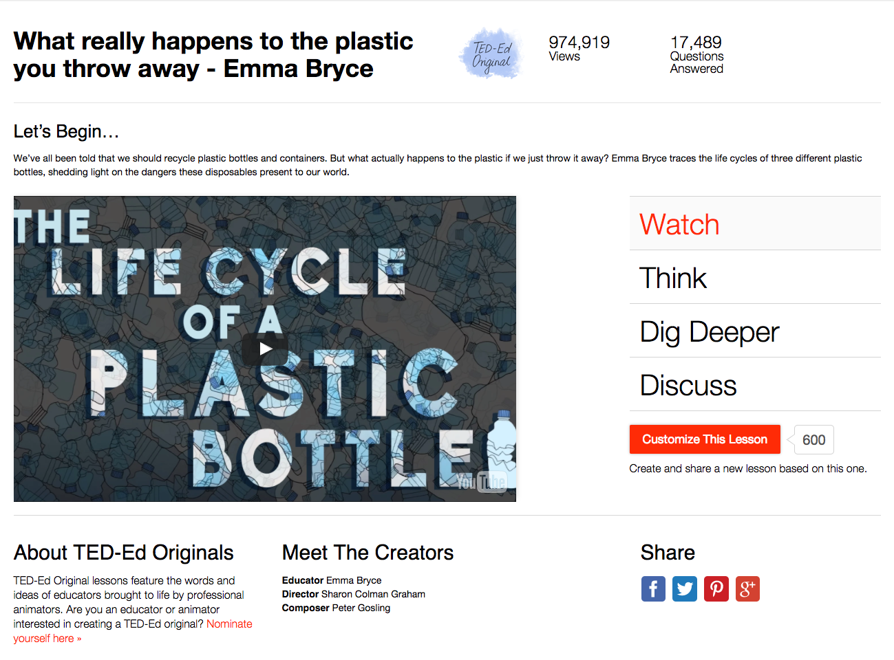 What Really Happens to the Plastic You Throw Away Instructional Video