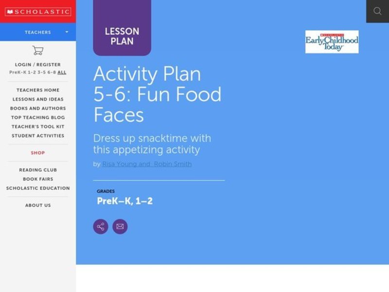 Fun Food Faces Lesson Plan