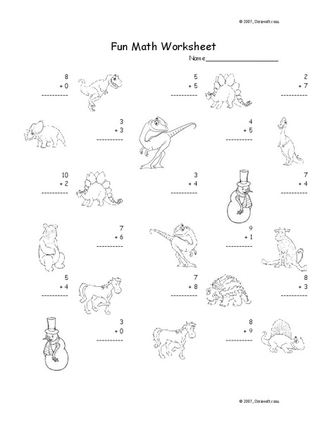Fun Math Worksheet