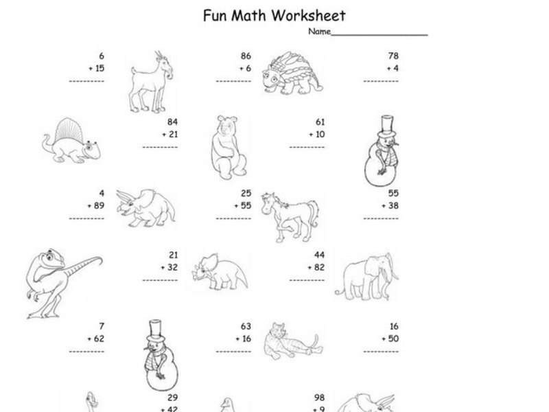 Fun Math Worksheet
