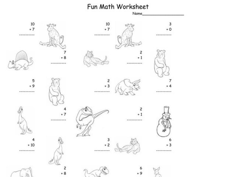 Fun Math Worksheet