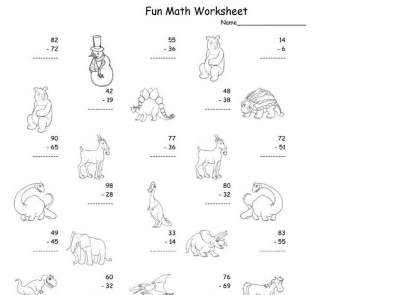 Fun Math 11 Worksheet