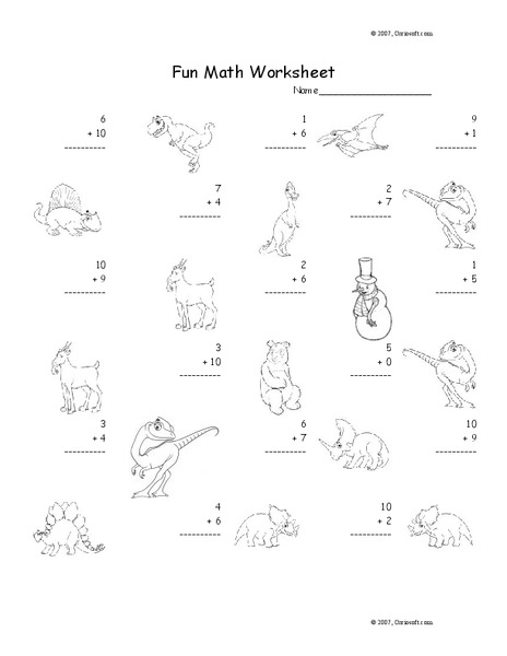 Fun Math 30 Worksheet