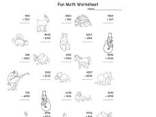 Fun Math 20 Worksheet