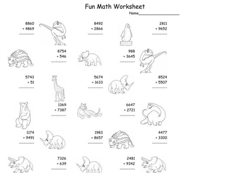 Fun Math 24 Worksheet