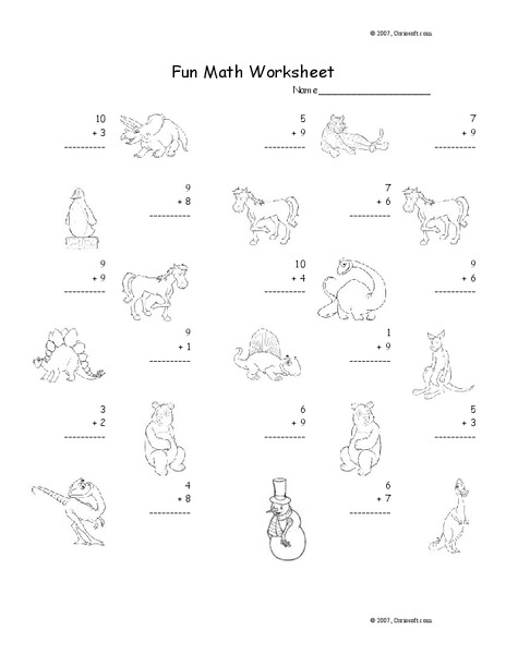 Fun Math Worksheet 14 Worksheet