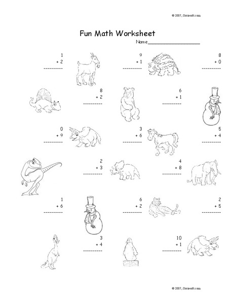 Fun Math Worksheet 15 Worksheet