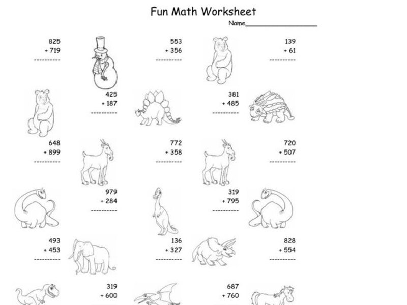 Fun Math 37 Worksheet