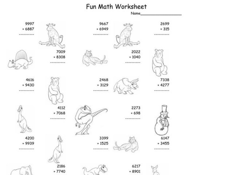 Fun Math 66 Worksheet