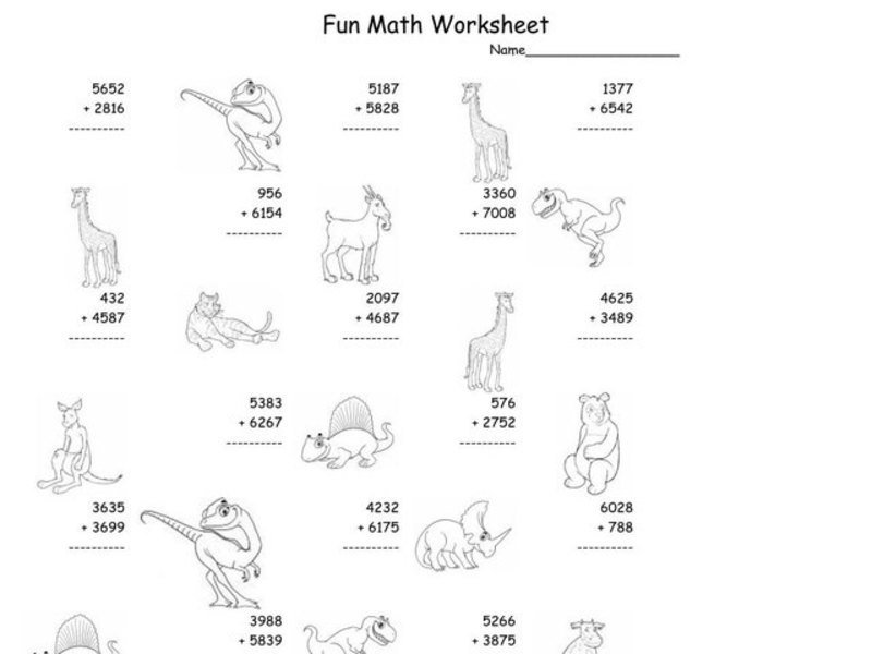 Fun Math 68 Worksheet