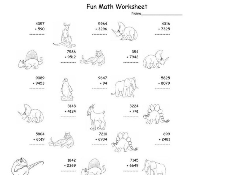 Fun Math 68 Worksheet