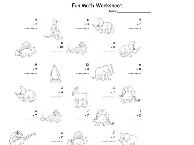Fun Math 8 Worksheet