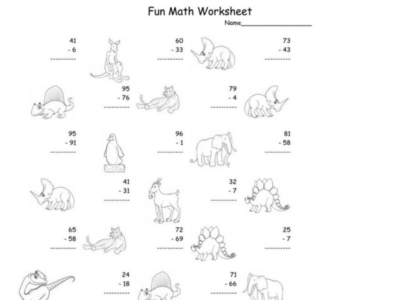 Fun Math 8 Worksheet