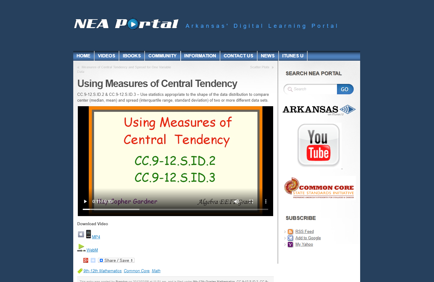 Using Measure of Central Tendencies Instructional Video