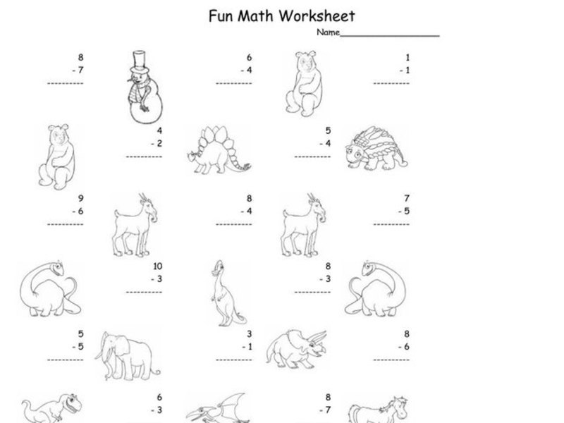 Fun Math Worksheet Worksheet