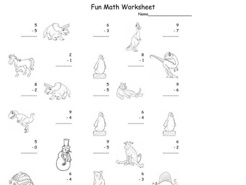 Fun Math Worksheet Worksheet