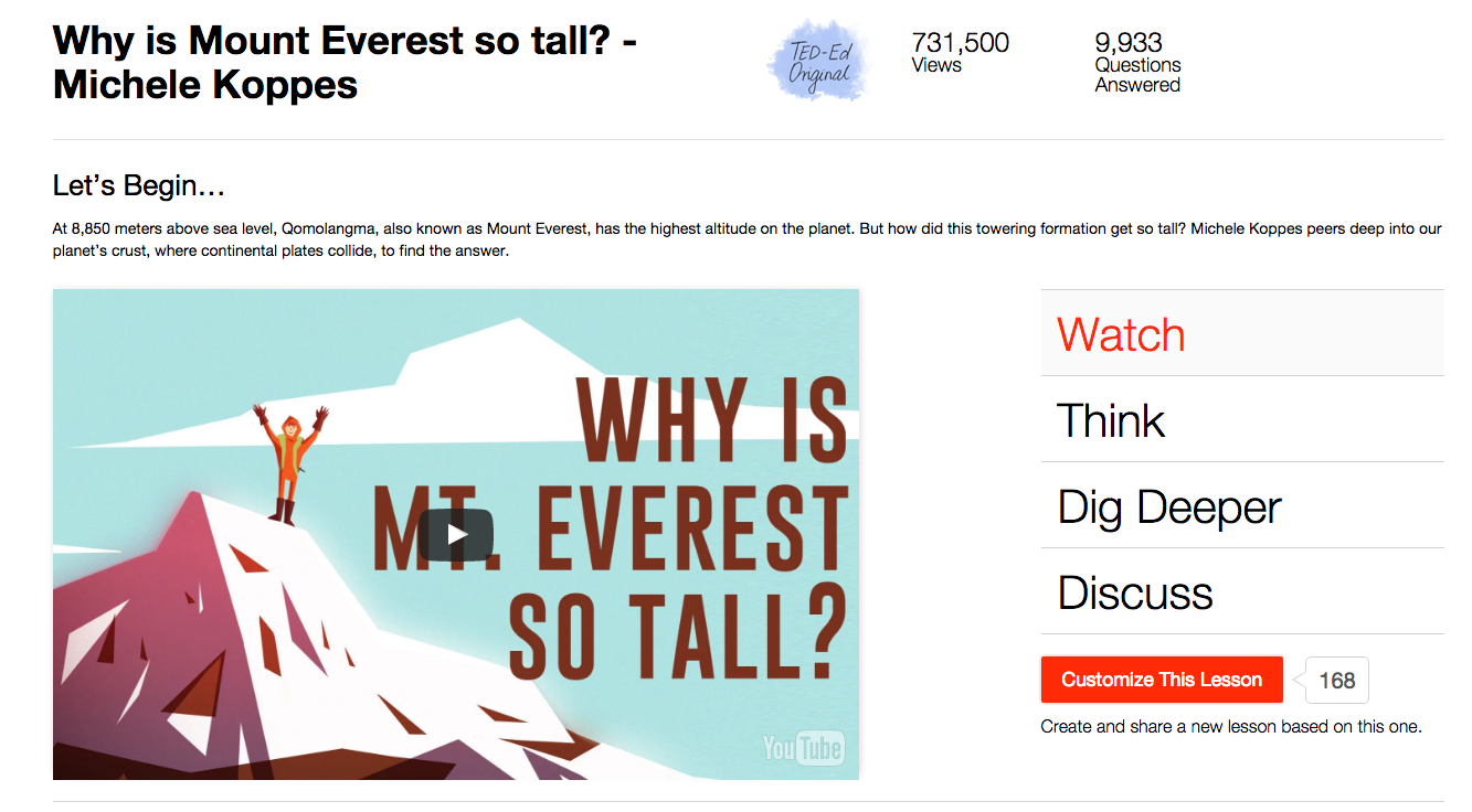 Why is Mount Everest so Tall? Instructional Video