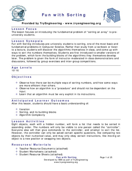 Fun with Sorting Lesson Plan