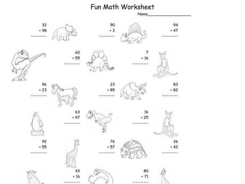 Fun Math Worksheet 13 Worksheet