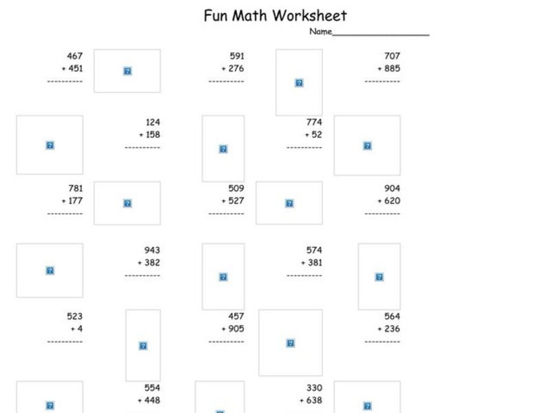 Fun Math Worksheet 23 Worksheet