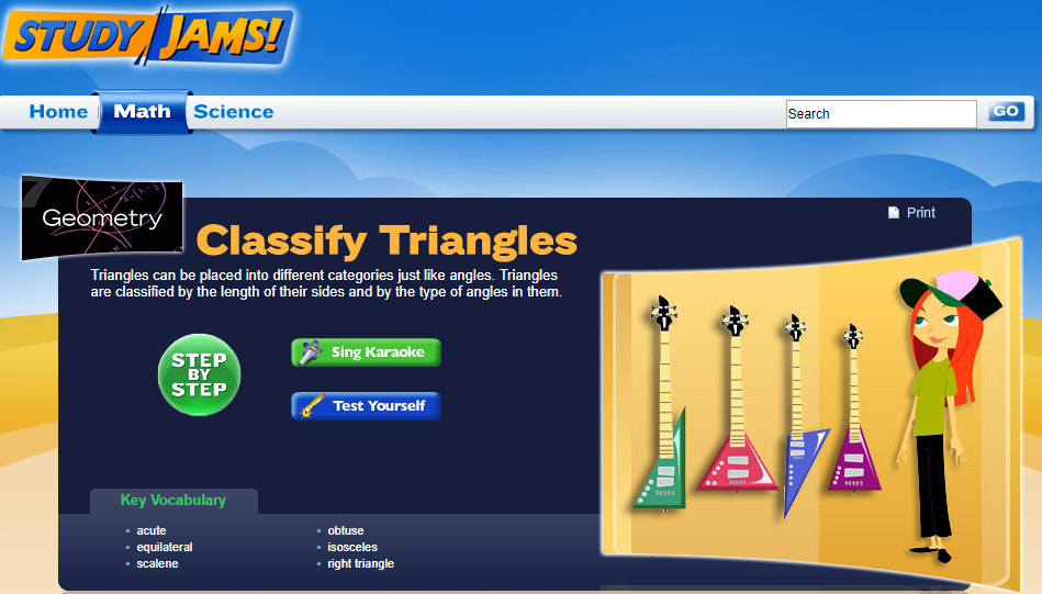 Study Jams! Classify Triangles Interactive