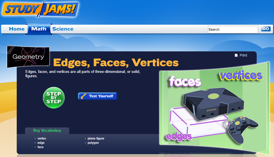 Study Jams! Edges, Faces, Vertices Interactive