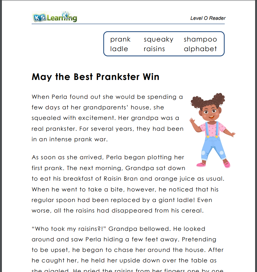 May the Best Prankster Win Worksheet