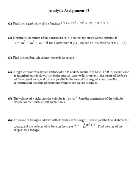 Functions Worksheet