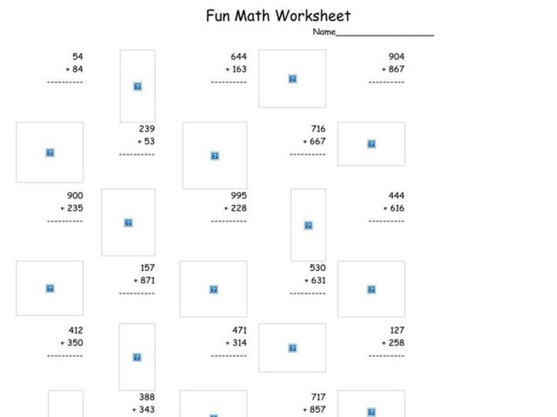 Fun Math Worksheet: 2-Digit Addition 3 Worksheet