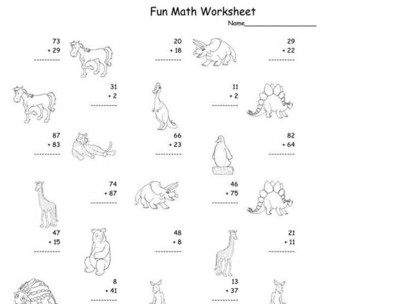 Fun Math Worksheet: Addition Worksheet