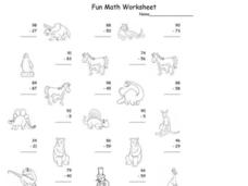 Fun Math Worksheet: 2-Digit Subtraction Worksheet