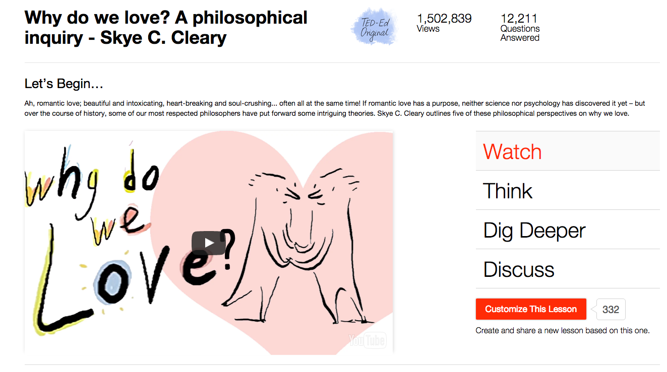 Why Do We Love? A Philosophical Inquiry Instructional Video