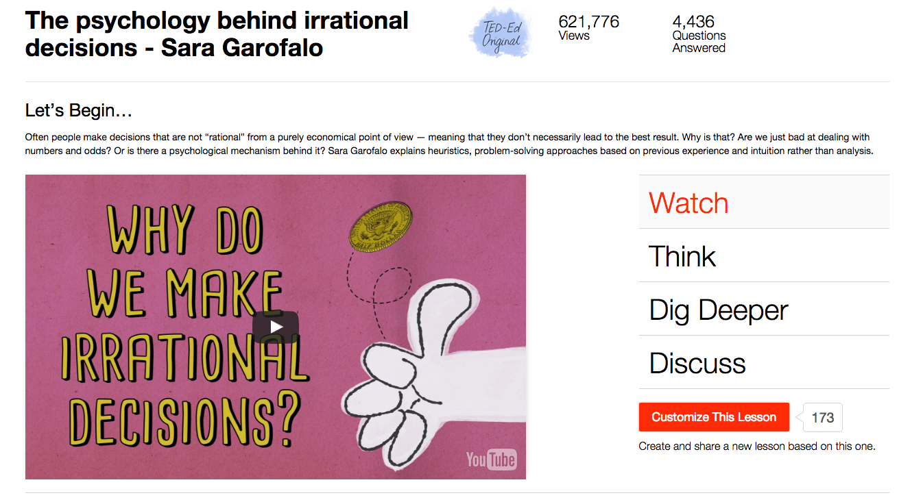 The Psychology Behind Irrational Decisions Instructional Video