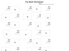 Fun Math Worksheet: Multiple Digit Addition 2 Worksheet