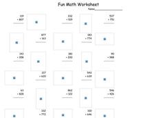 Fun Math Worksheet: Multiple Digit Addition 2 Worksheet