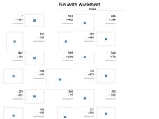Fun Math Worksheet: Multiple Digit Addition 3 Worksheet