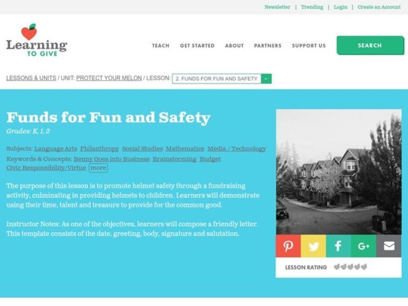 Funds for Fun and Safety Lesson Plan