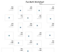 Fun Math Worksheet: Multiple Digit Addition 4 Worksheet