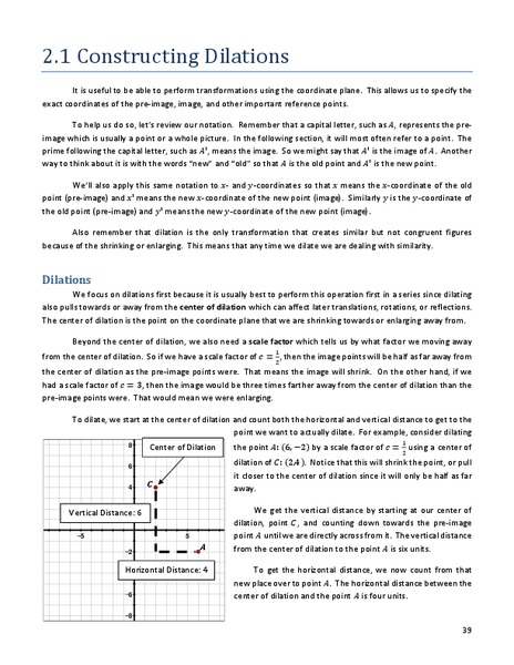 Constructing Dilations Handout